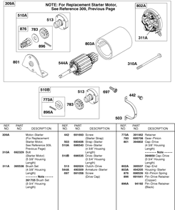 Electric Starter 2 Diagram and Parts List for 243432-0737-XX  Briggs and Stratton Engine